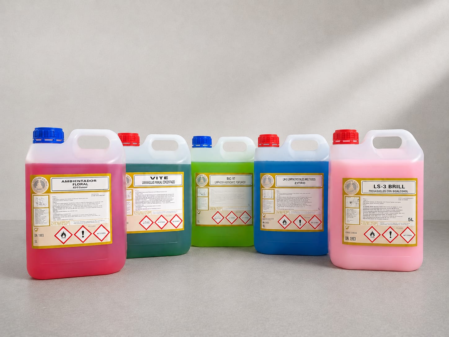 Productos de limpieza industrial — formato grande